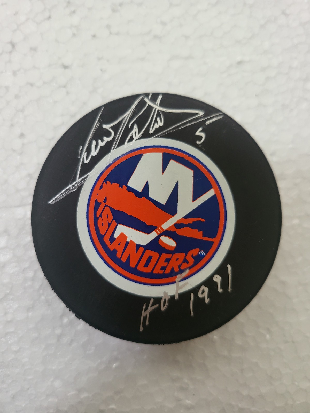 Denis Potvin signed puck