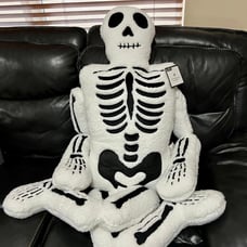 STOREHOUSE Oversized Skeleton Pillow