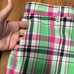 Footjoy FJ Mens Colorful Plaid Flat Front Golf Shorts Pink Green Size 38