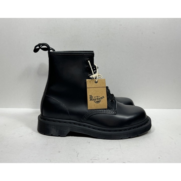 Dr. Martens 14353 Smooth Triple Black Mono Leather Boots Combat Womens Size 8