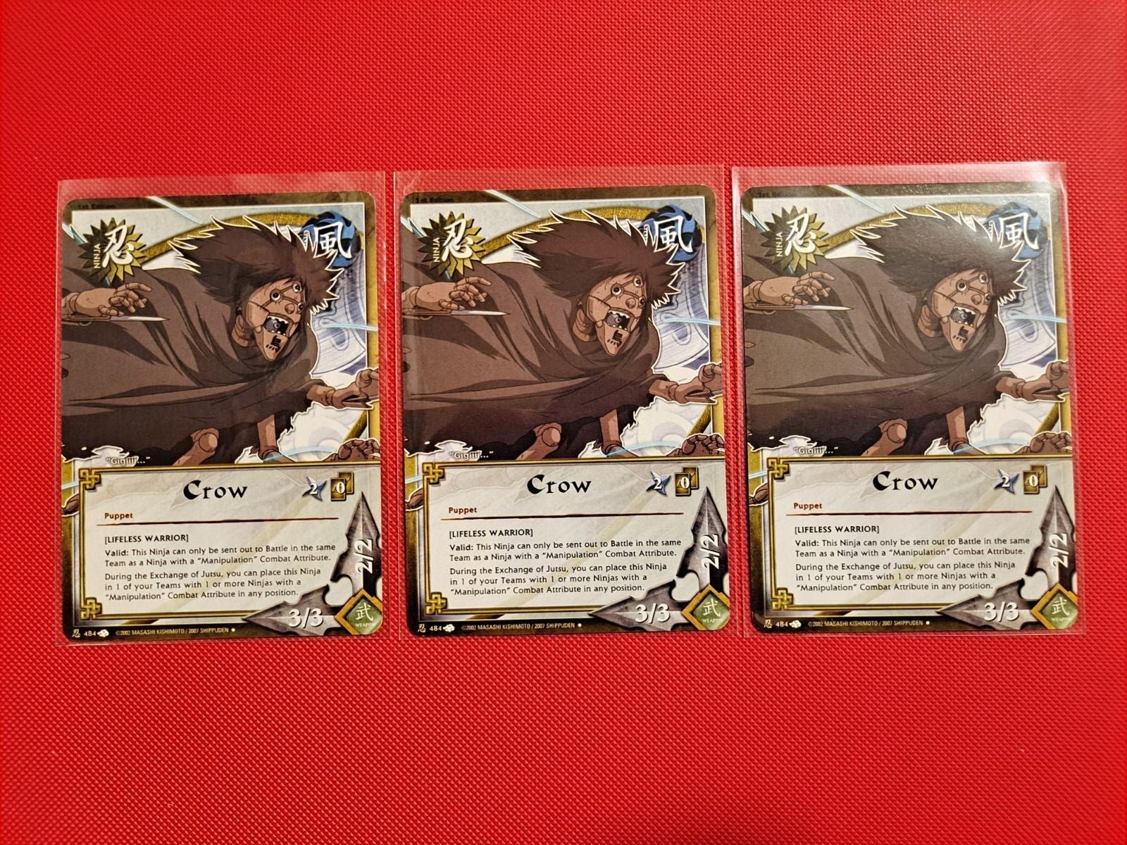 3X N-484 CROW Naruto Cards lot