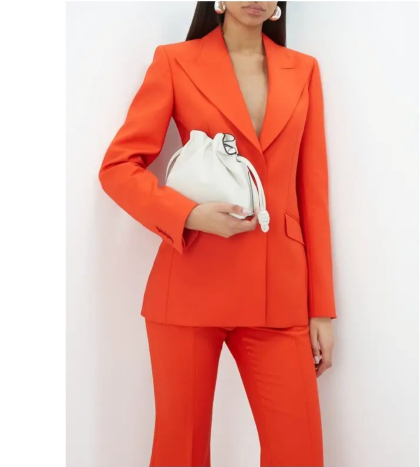 Gabriela Hearst 2pc Leiva Single - Breasted Wool Pantsuit Size 40/42