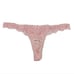 For Love & Lemons Faye Pink Faye Lace Thong Panty