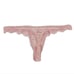 For Love & Lemons Faye Pink Faye Lace Thong Panty