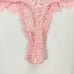 For Love & Lemons Faye Pink Faye Lace Thong Panty