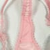 For Love & Lemons Faye Pink Faye Lace Thong Panty