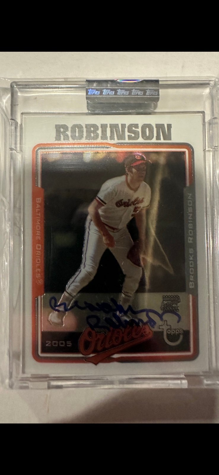 2005 TOPPS RETIRED CHROME BROOKS ROBINSON AUTOGRAPHED