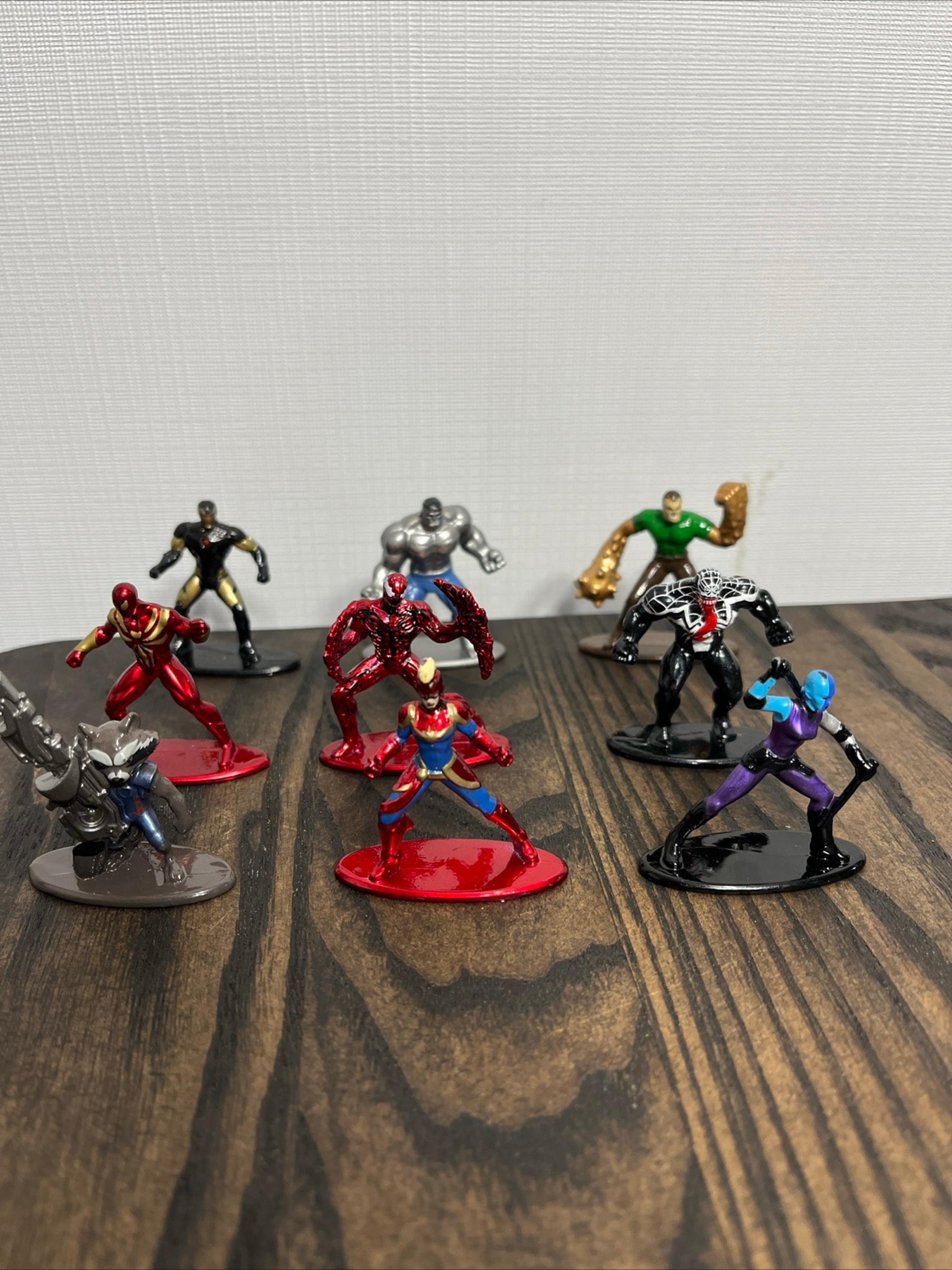 Jada Toys Marvel Nano Metalfigs MiniFigures DieCast Metal Lot Of 9 Figures