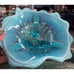 Stunning Opalescent Blue Northwood Glass Klondike Pattern Footed Bowl Antique