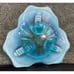 Stunning Opalescent Blue Northwood Glass Klondike Pattern Footed Bowl Antique