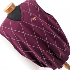 NWOT! VESI SPORTSWEAR! CLASSIC ARGYLE VIRGINIA TECH BURGUNDY/CREAM VEST! SZ XL