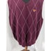 NWOT! VESI SPORTSWEAR! CLASSIC ARGYLE VIRGINIA TECH BURGUNDY/CREAM VEST! SZ XL