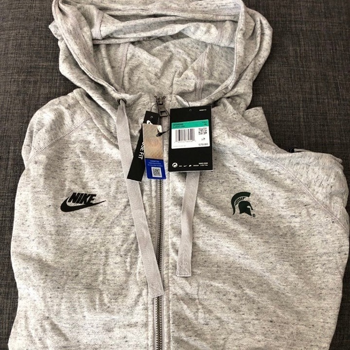 Nike Michigan Spartans Grey Hoodie WmnXL
