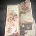 Junk journal handmade pink butterflies and bees tags and tickets