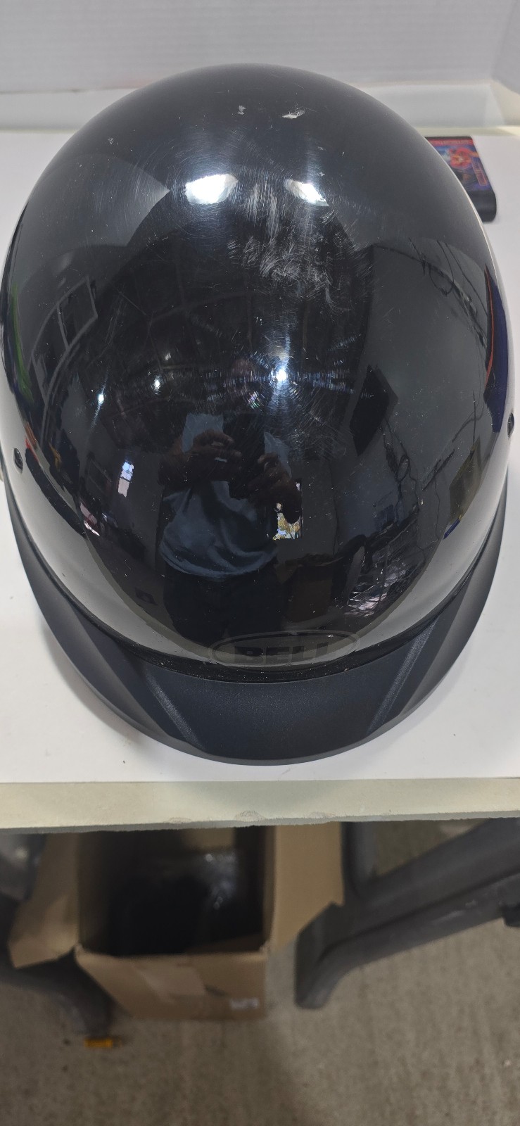 Bell Black Pit Boss DOT FMVSS No 218 Motorcycle Street Half Helmet Large