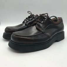 Bass QM10 Chunky Brown Men's size 11.5M Oxford Lace Up Leather Shoes Italy