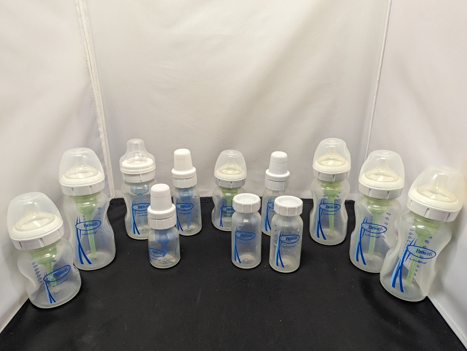 Lot 12 bottles Dr.Browns bottles assorted sizes