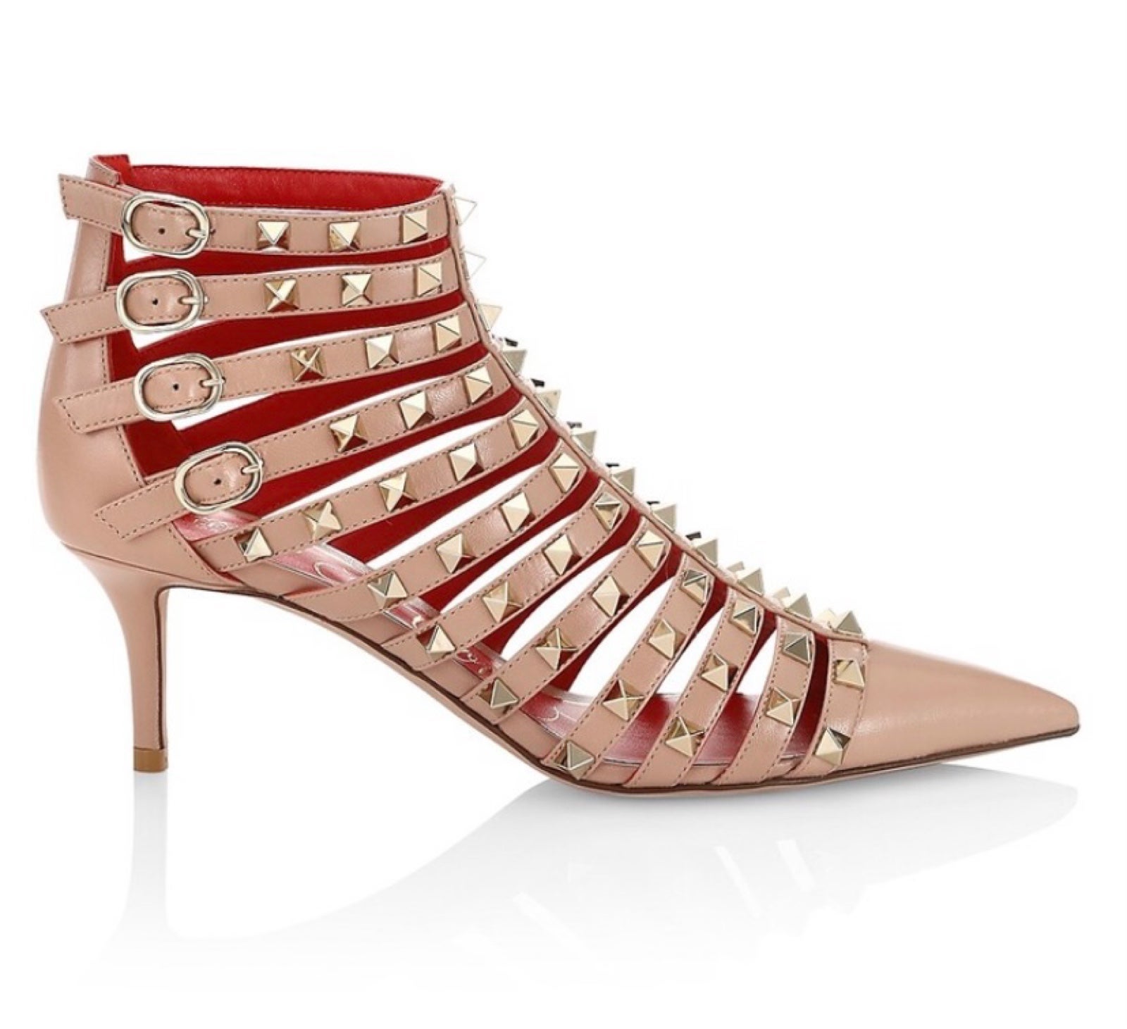 Valentino Garavani Rockstud Alcove Leather Ankle Boots