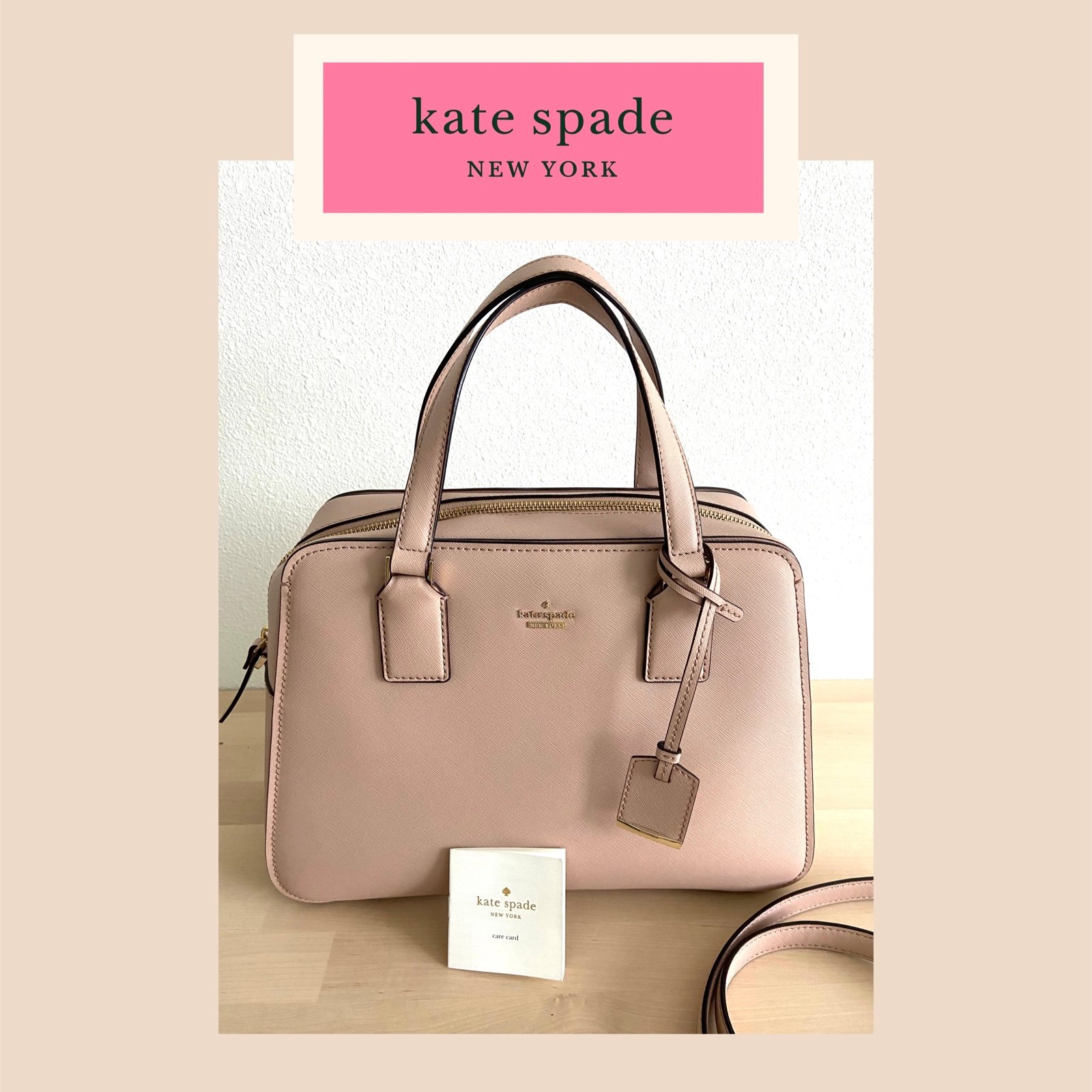 KATE SPADE LEATHER HANDBAG PINK