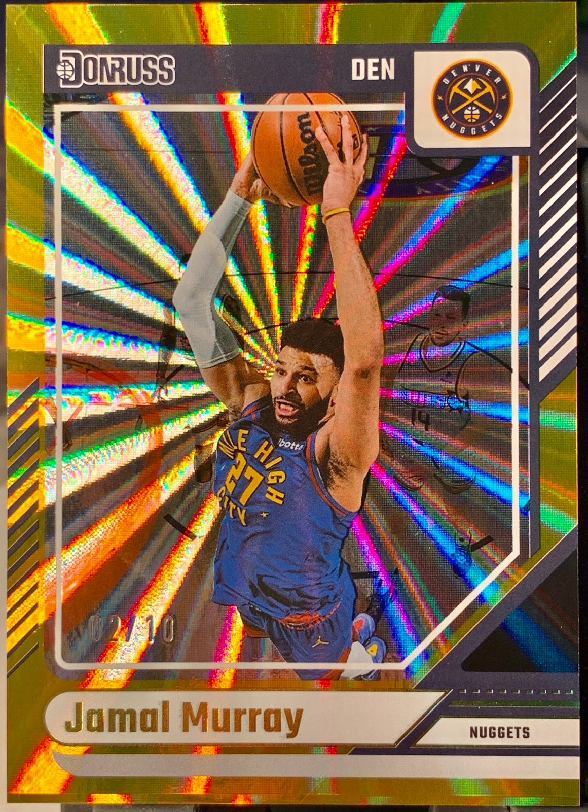 2024-25 Donruss Basketball Jamal Murray 02/10 Gold Laser