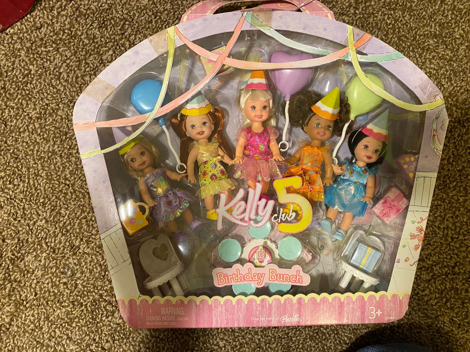 Barbie Kelly Club 5 doll set Birthday Bunch