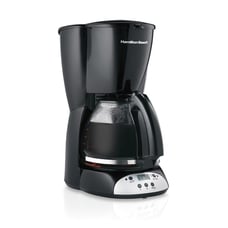 Hamilton Beach Programmable Coffee Maker, 12 Cups, Black