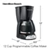 Hamilton Beach Programmable Coffee Maker, 12 Cups, Black