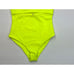 Lulus Neon Yellow One-Piece Swimsuit Women L NWT Stretch Lined Cut out Nylon