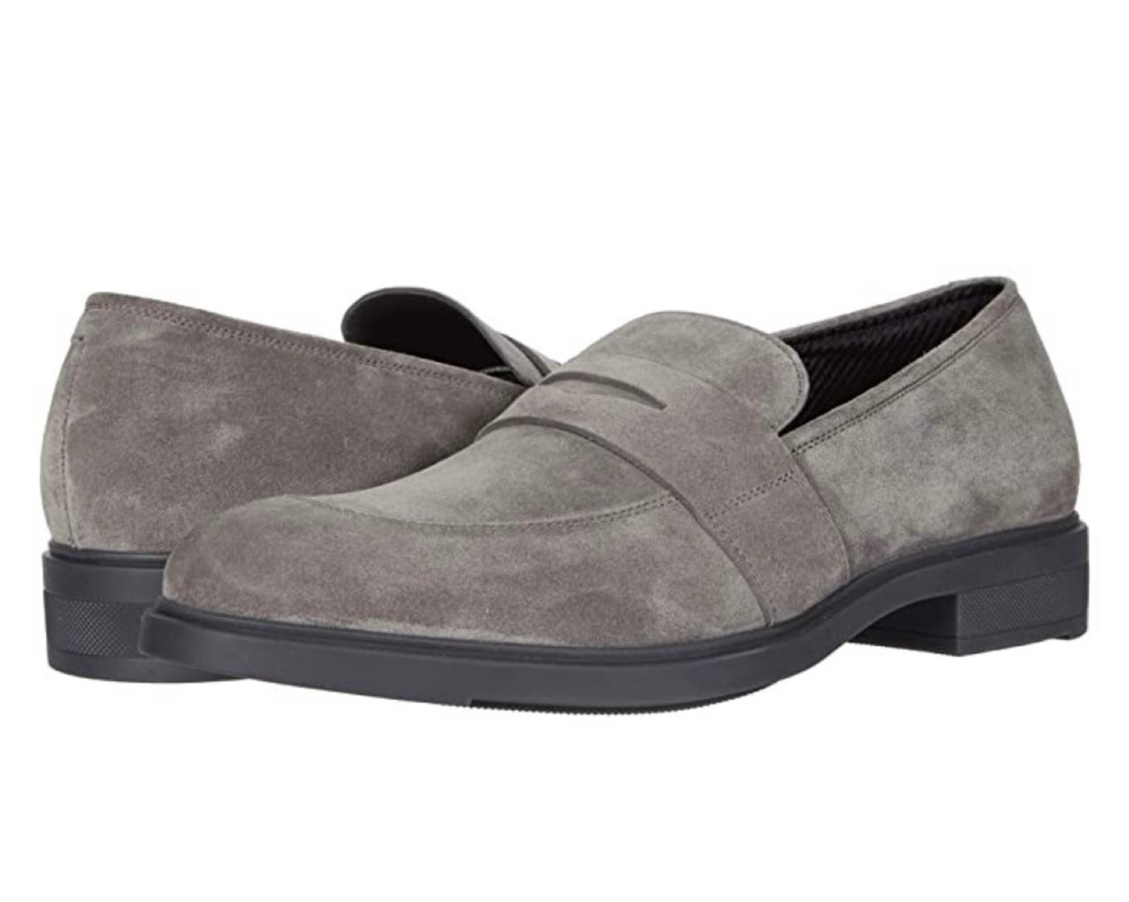NEW-Hugo Boss BOSS First Class Loafer Medium Grey Suede size 12D