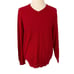 John Bartlett Consensus Mens Sweater Size L Red V-Neck Cotton Blend NWT