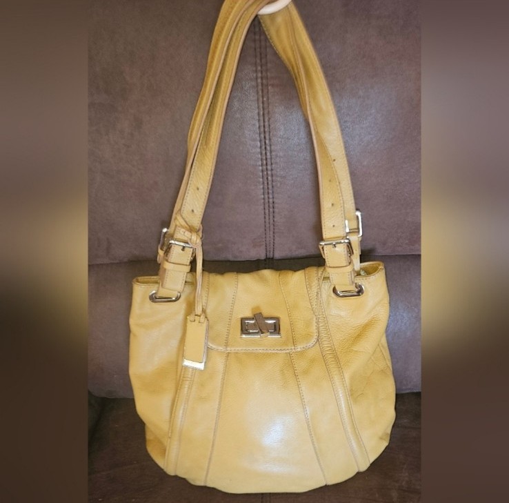 Pour La Victoire Slouchy Brown Leather Hobo Purse Large Pleated Shoulder Bag