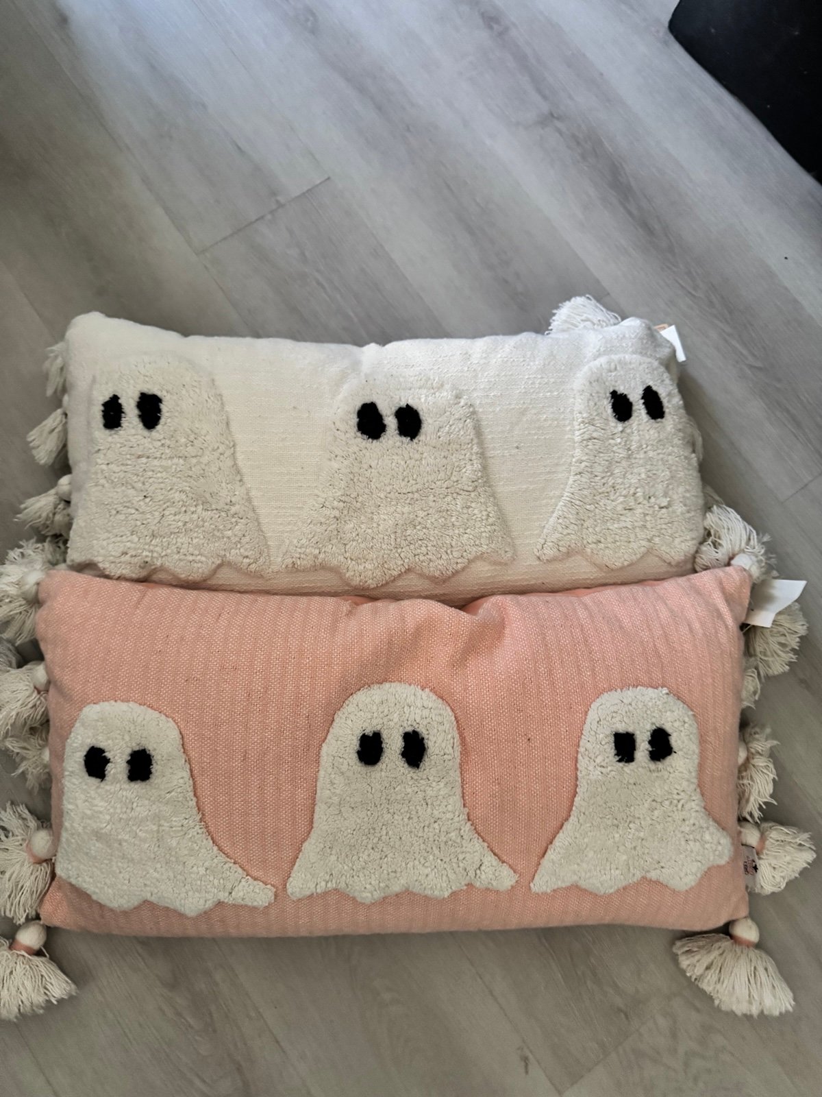 pink white ghost pillow bundle of 2 ships as a bundle only