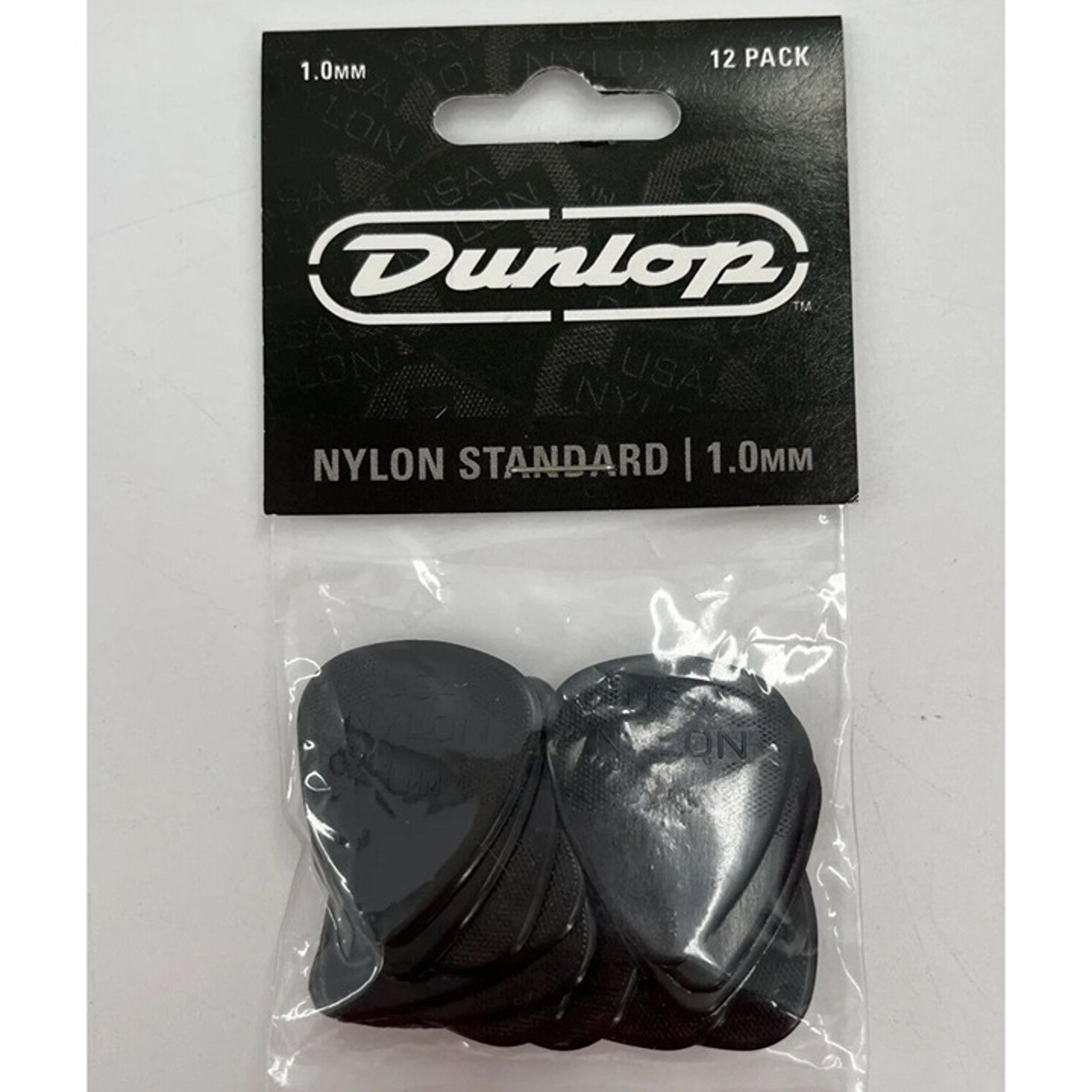 Dunlop 44P 1.0mm Nylon Standard Guitar Picks 12-Pack Black