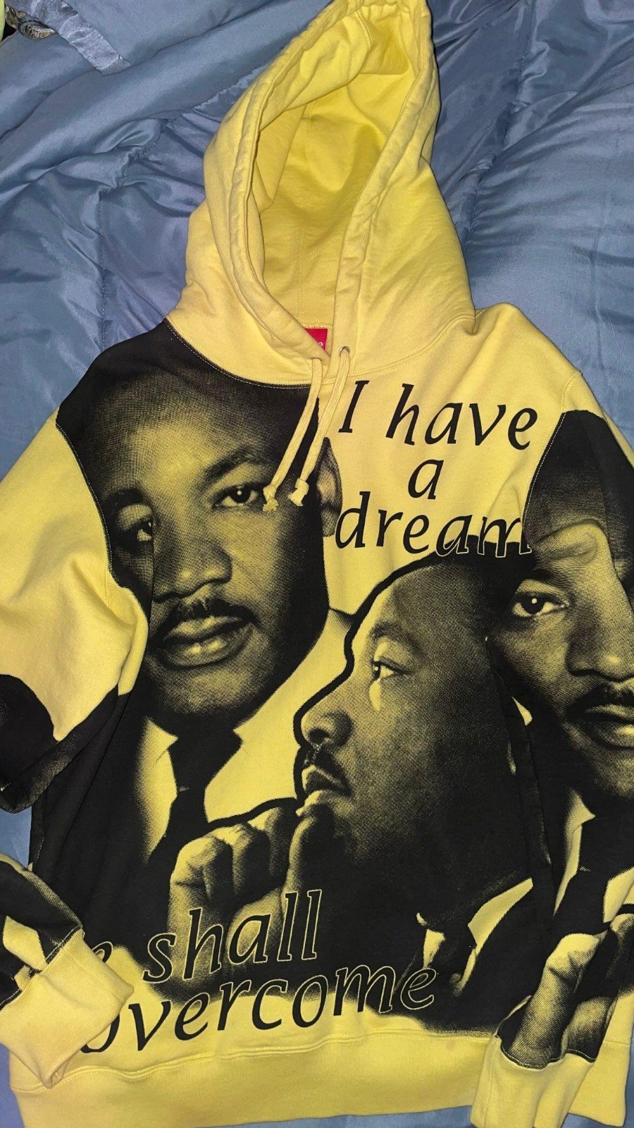Supreme MLK Dream Hoodie in Bright Yellow