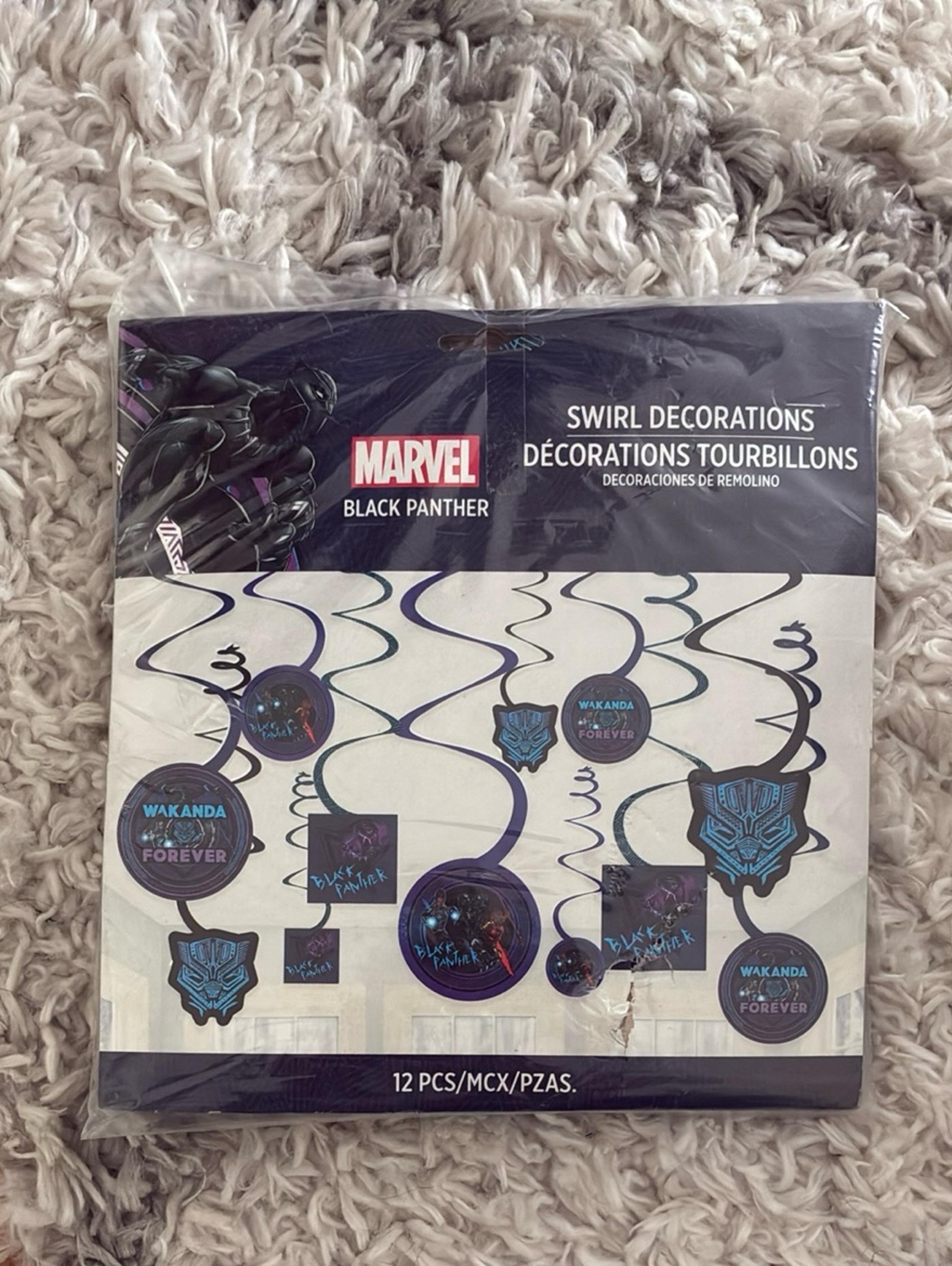 Marvel Black Panther Party Decorations Blue and Black