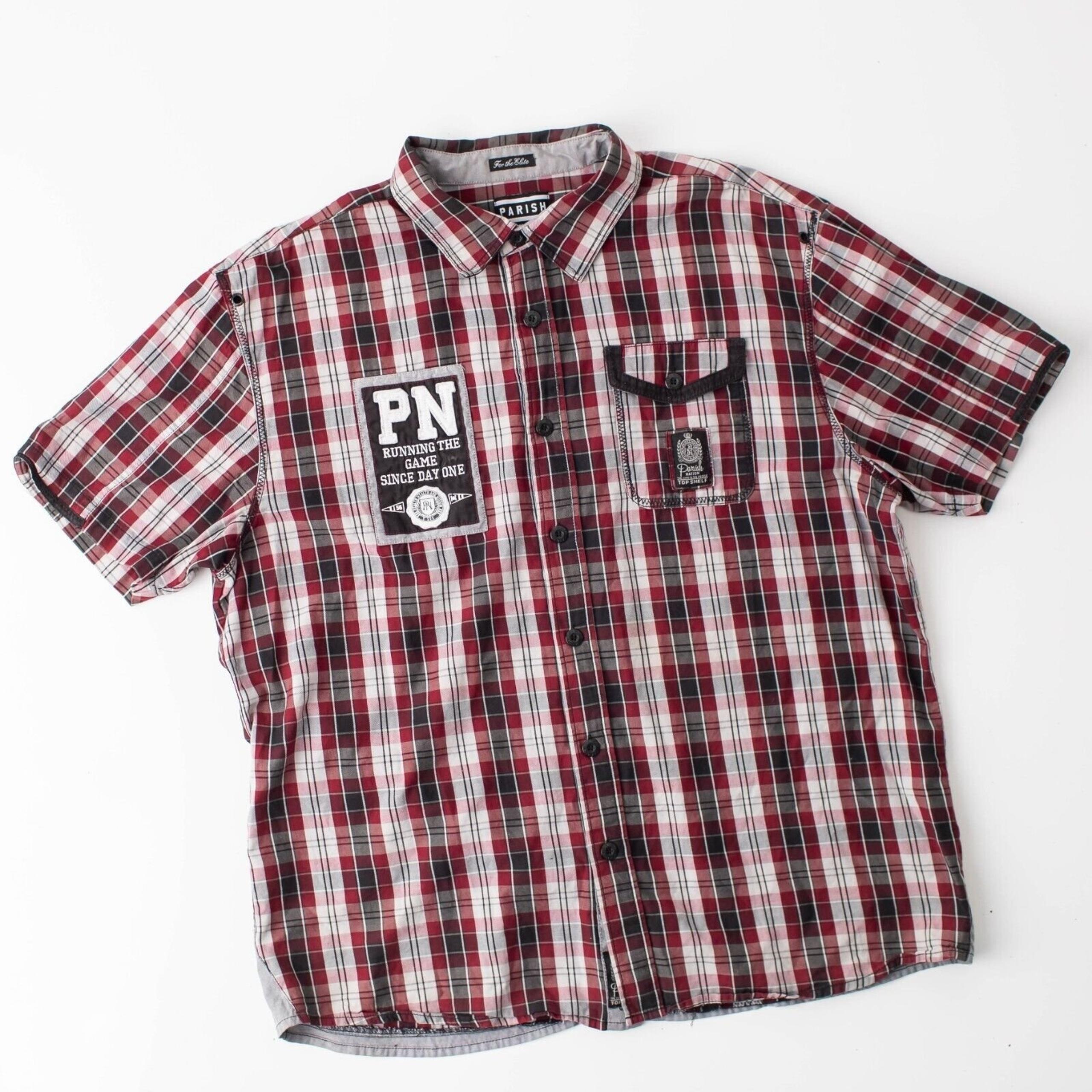 Parish S.MMVI Men's 2XL Short Sleeve Plaid Shirt