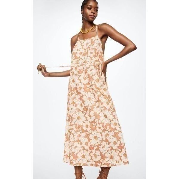 Mango Flower Print Dress Size 6
