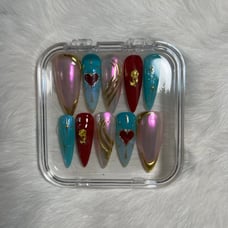 Long Stiletto Aurora Press On Nails