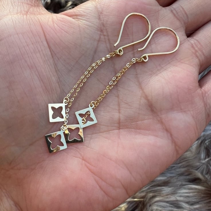 18K REAL GOLD EARRINGS