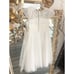 David’s Bridal sparkle organza flower girl dress with applique Sz 8