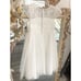 David’s Bridal sparkle organza flower girl dress with applique Sz 8