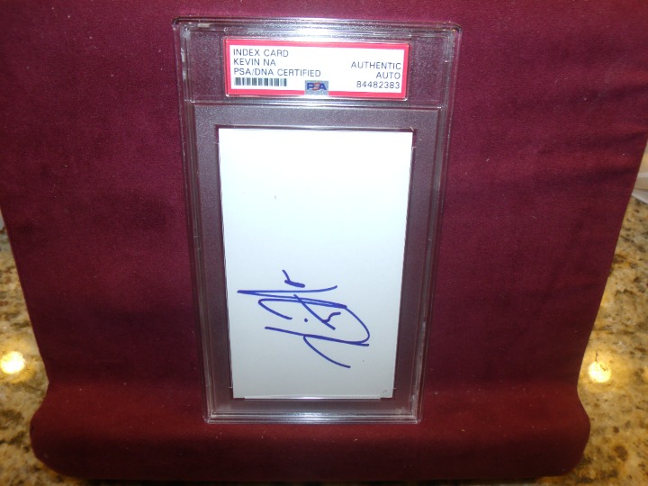 KEVIN NA PGA GOLF SIGNED HAND SIGNED CUT AUTO SLABBED PSA/DNA