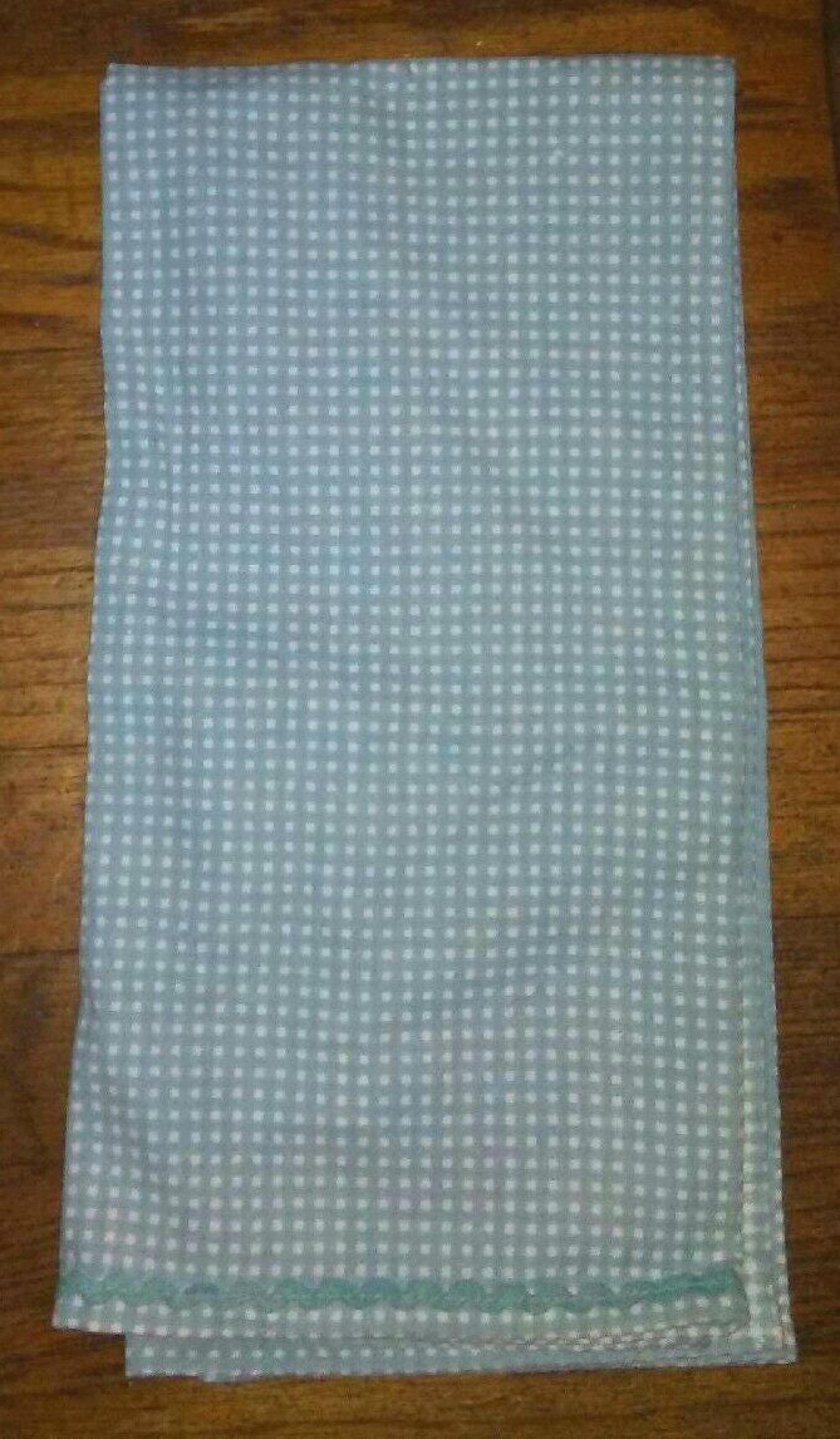 NEW blue and white check towel rickrack