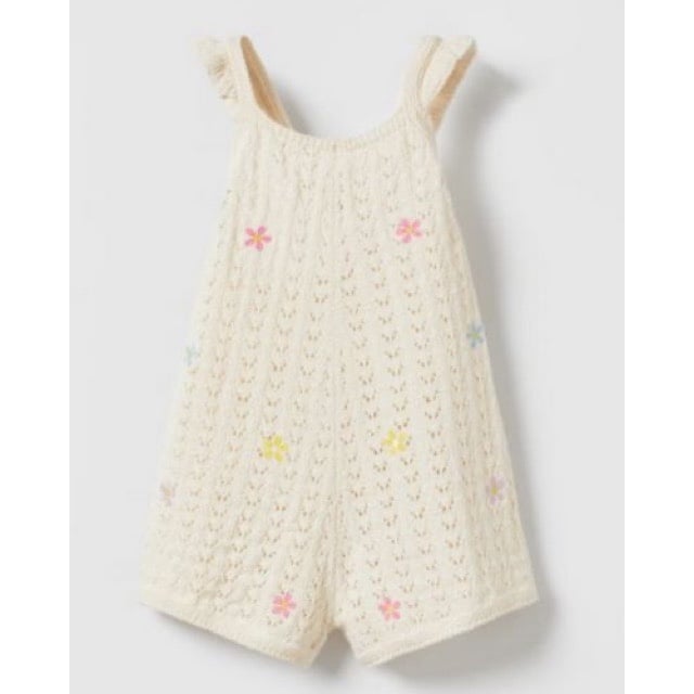 Zara girls knit floral romper