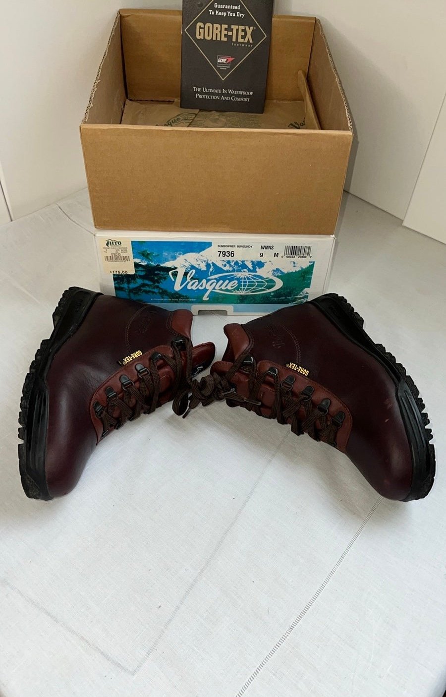 Burgundy vasque boots top