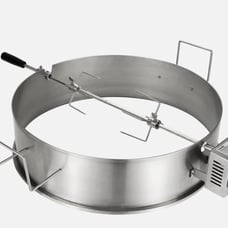 VEVOR BBQ Rotisserie Ring Kit for 22 Kettle Charcoal Grills Stainless Steel