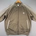 Vintage Adidas Track Jacket Mens 2XL Brown Full Zip Stripes Heavy Activewear Y2K