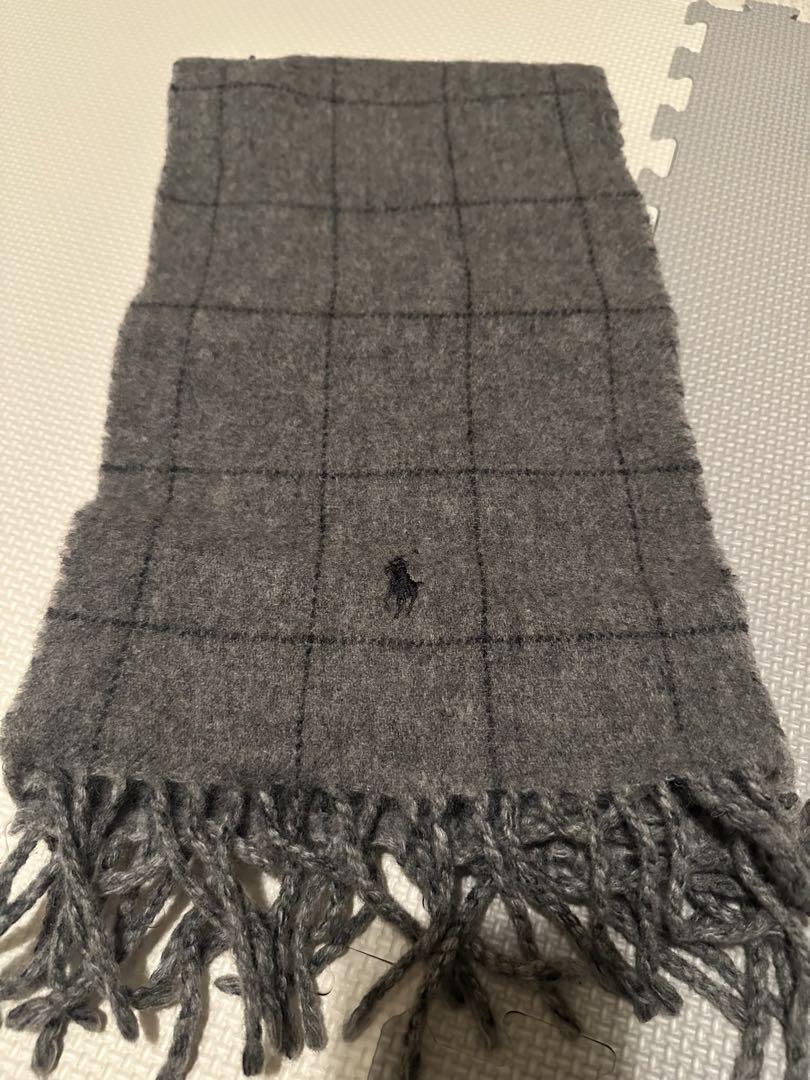 POLO RALPH LAUREN Gray Check Scarf