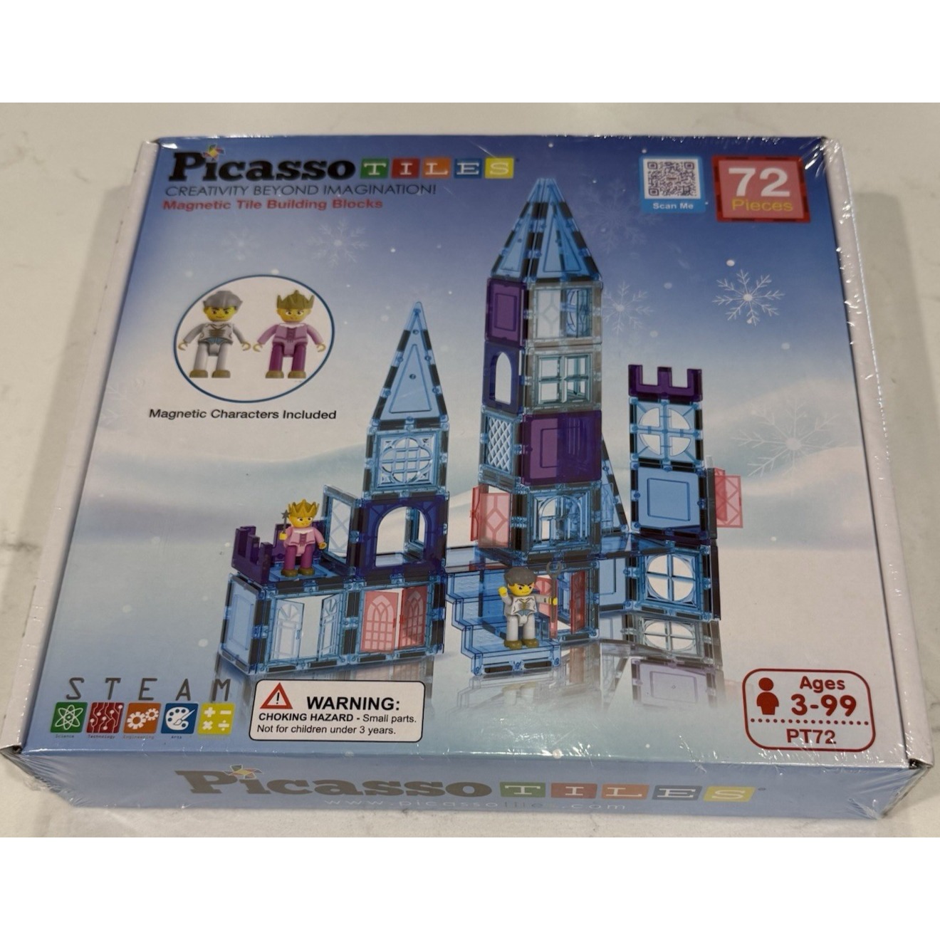 Picassso Tiles 72 Piece Magnetic Building Set Castle/Characters New Sealed Box