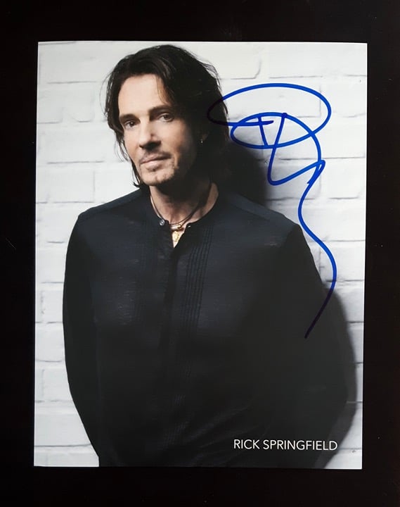 RICK SPRINGFIELD Autograph Photo Signed at Concert by the Musician & Actor